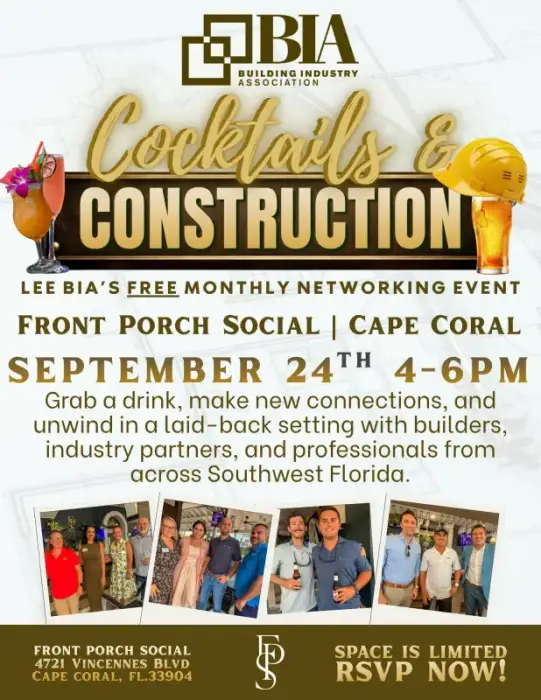 Cocktails & Construction networking event